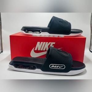 Nike Air Max Cirro Slides Mens 11 Sandals Black White Silver Shoes DC1460-004